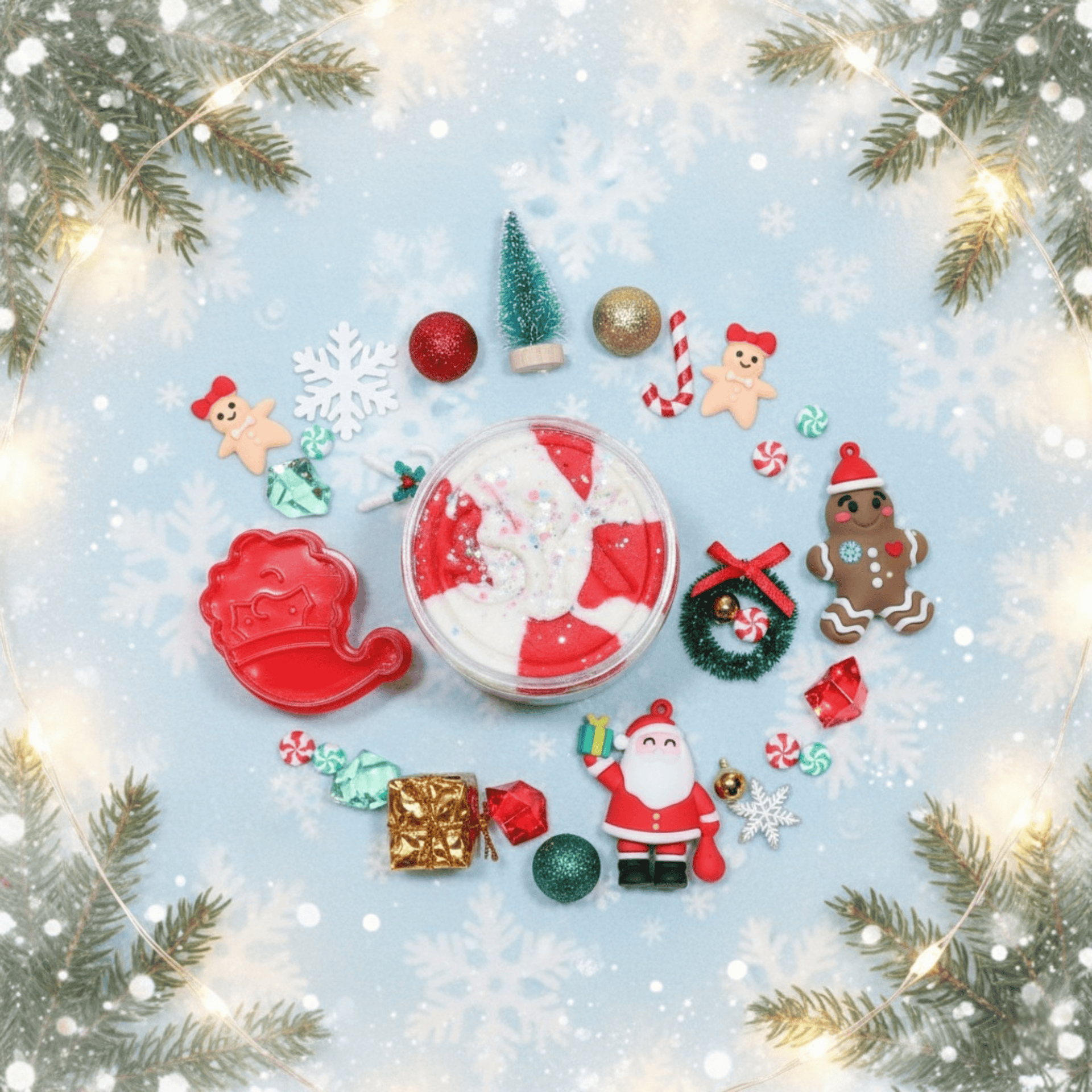 Candy Cane Grab & Go Dough Jar