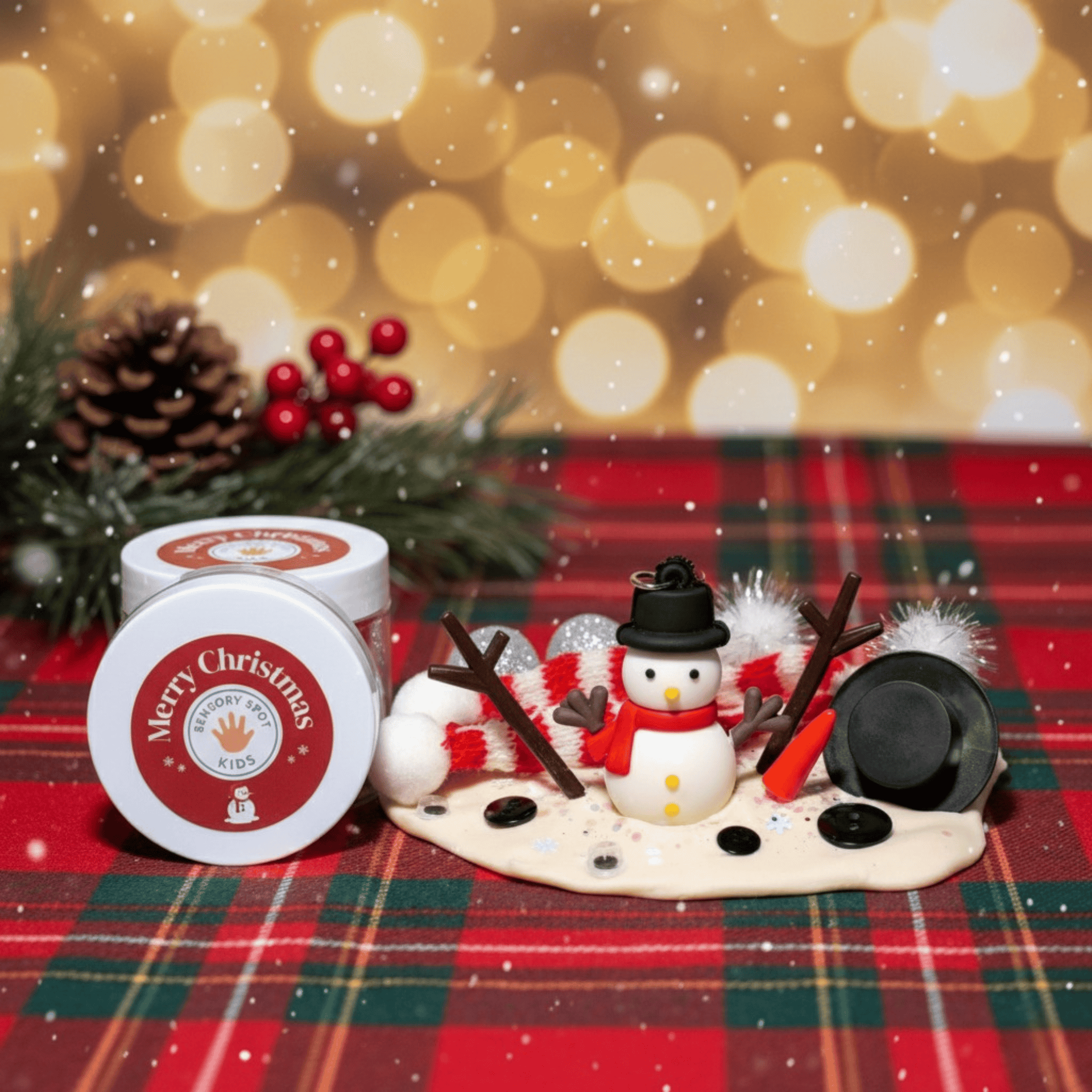 Snowman Mini Dough Jar