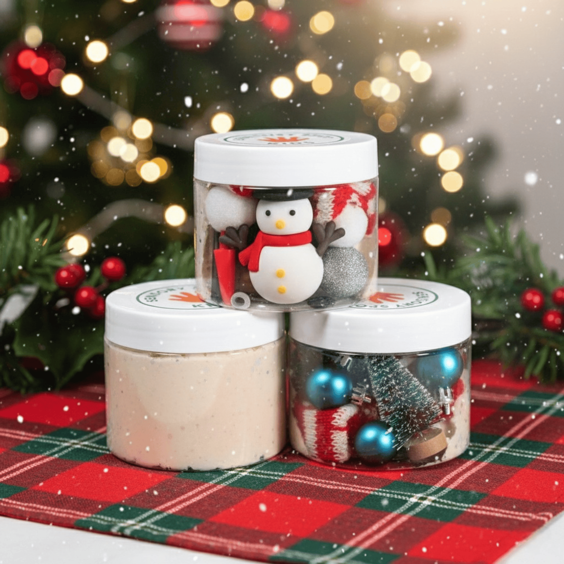 Snowman Mini Dough Jar